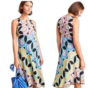 Anthropologie Kenzie Mod Print Dress Midi Asymmetric Hem 6